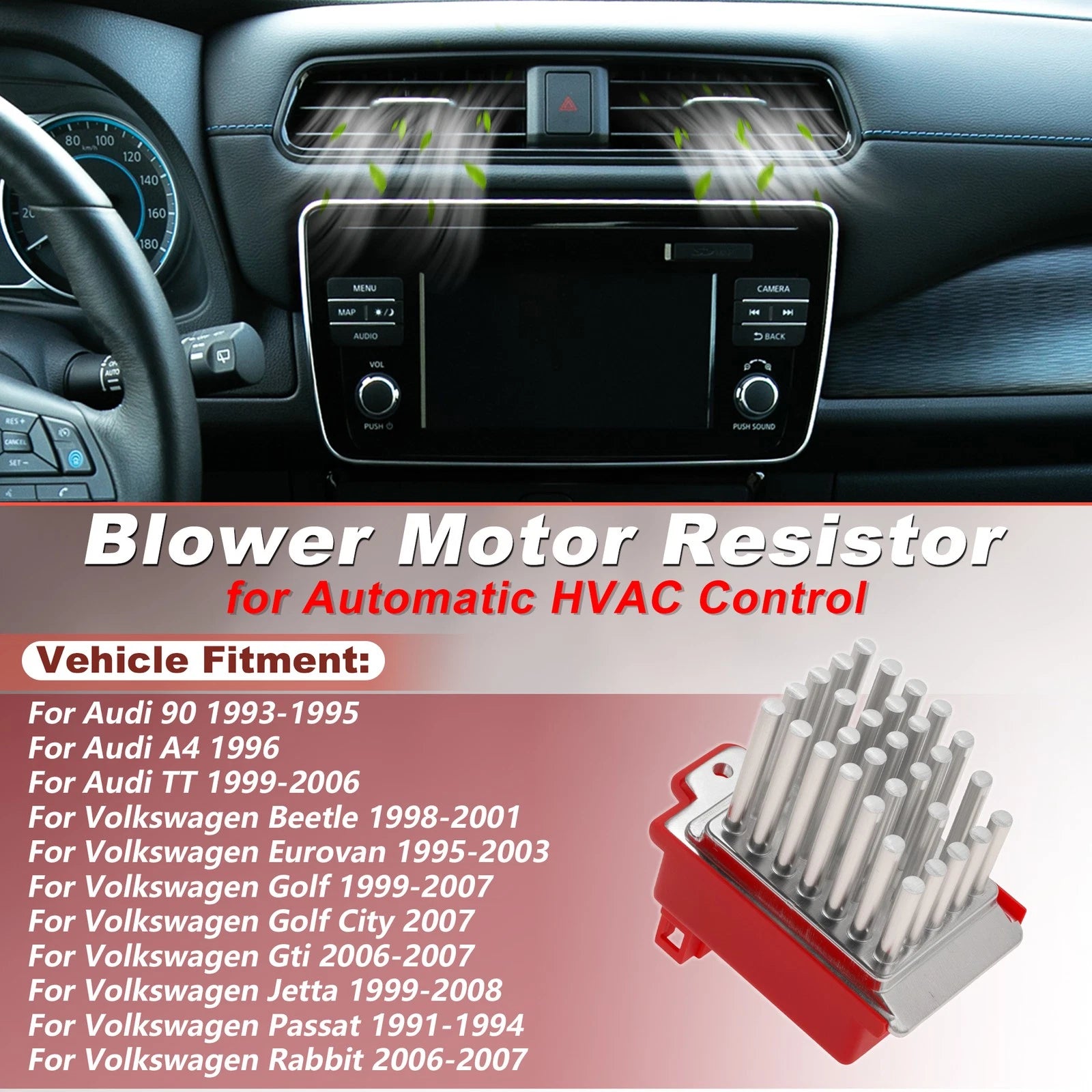 Blower Motor Resistor for Audi 90 (1993–1995) 357907521