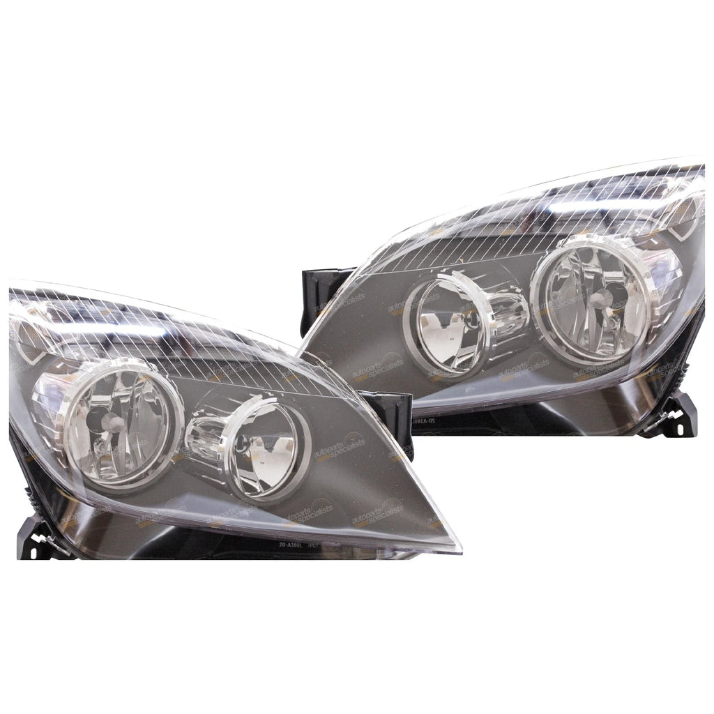 Black Headlights Pair for Holden Astra AH (2004–2006)