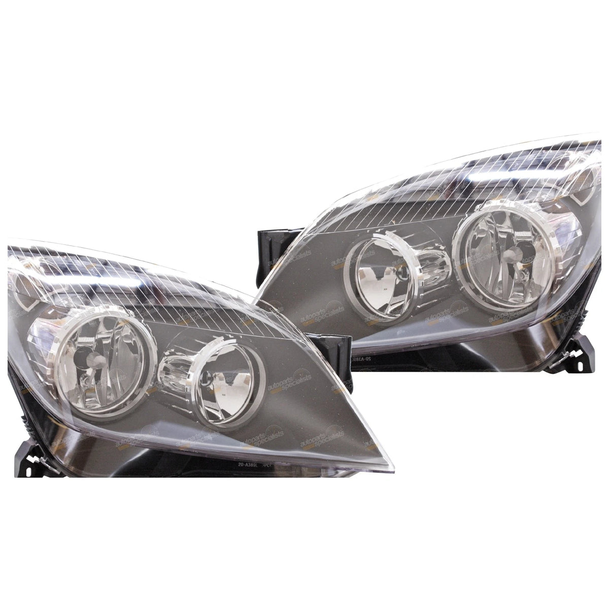 Black Headlights Pair for Holden Astra AH (2004–2006)