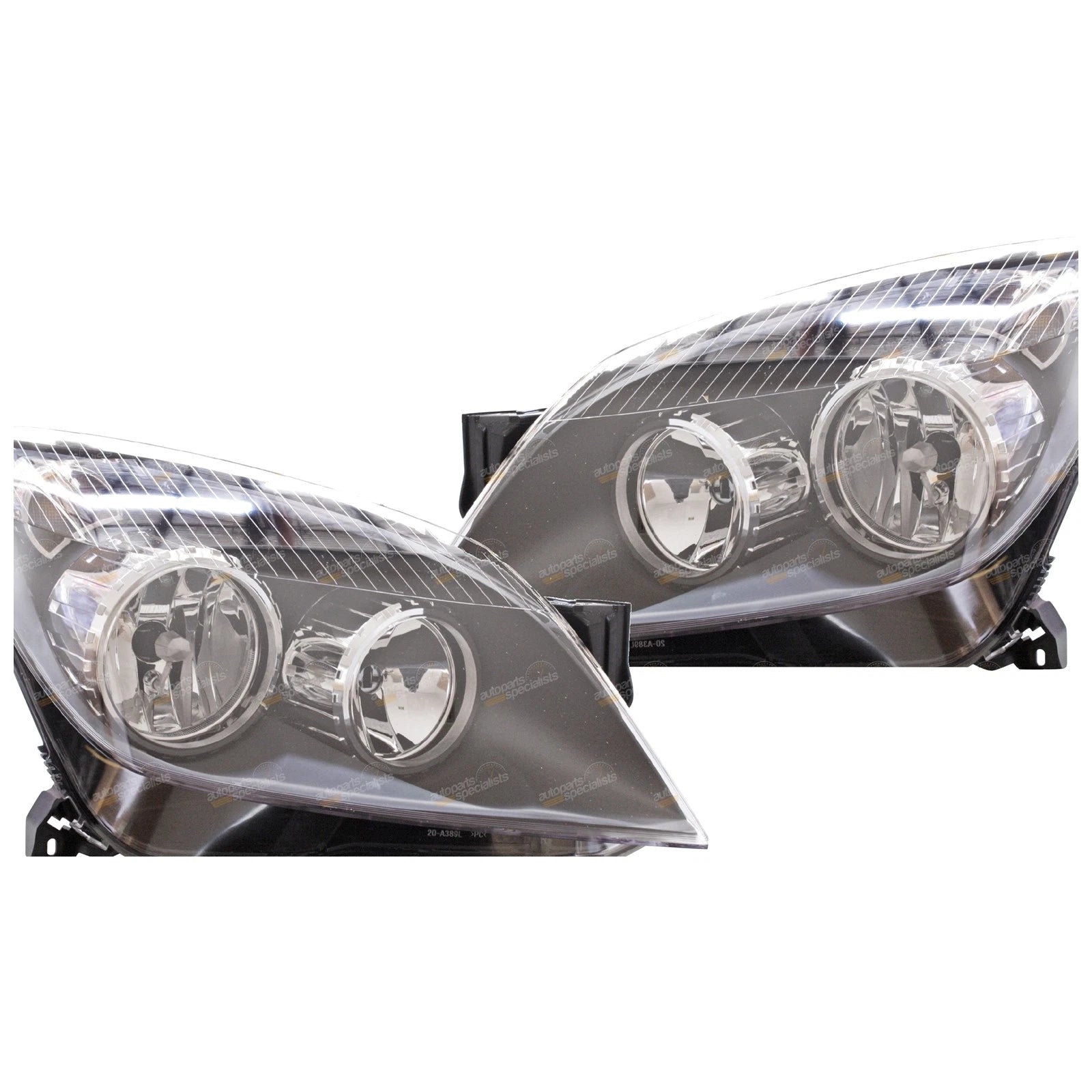 Black Headlights Pair for Holden Astra AH (2004–2006)