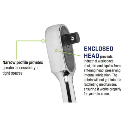 1/2" Drive Sealed Narrow Head Ratchet for Williams
