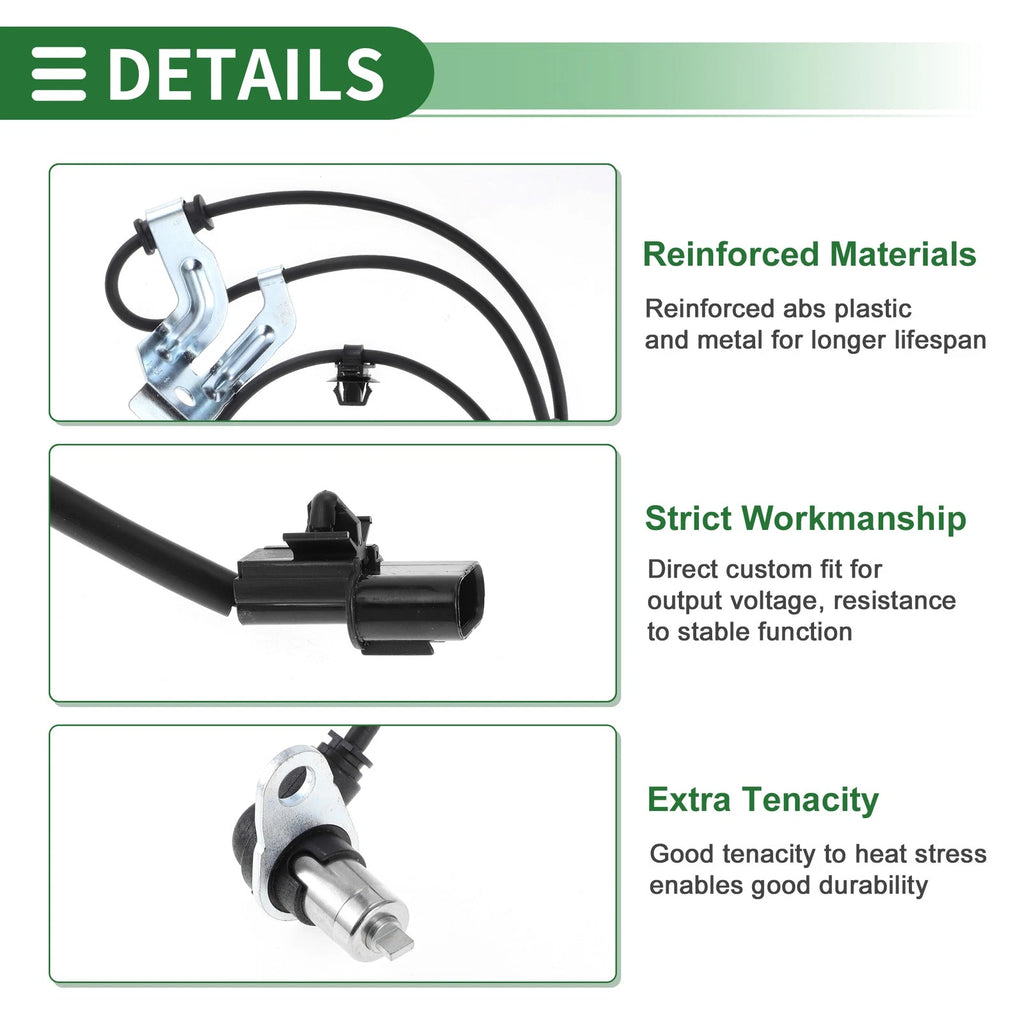 ABS Wheel Speed Sensor Front Left Replacement for Mitsubishi Galant (2004–2012)
