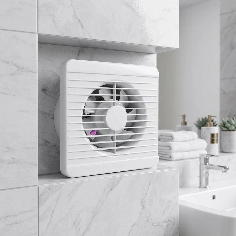 ABS Bathroom Ventilation Fan with Round Glass Window and Optimized Airflow