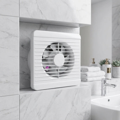 ABS Bathroom Ventilation Fan with Round Glass Window and Optimized Airflow