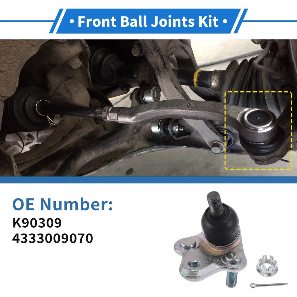2 Pcs Front Lower Ball Joints Replacement for Toyota Corolla (1996–2002)