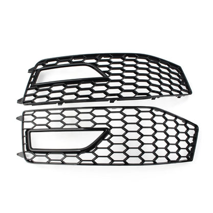 2X Honeycomb Front Bumper Grille Cover for Audi A4 B8.5 S4 RS4 (2013–2015)
