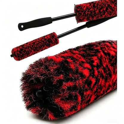 2X Long Handle Car Wheel Brush Set for Most Vehicles (Flexible Design)
