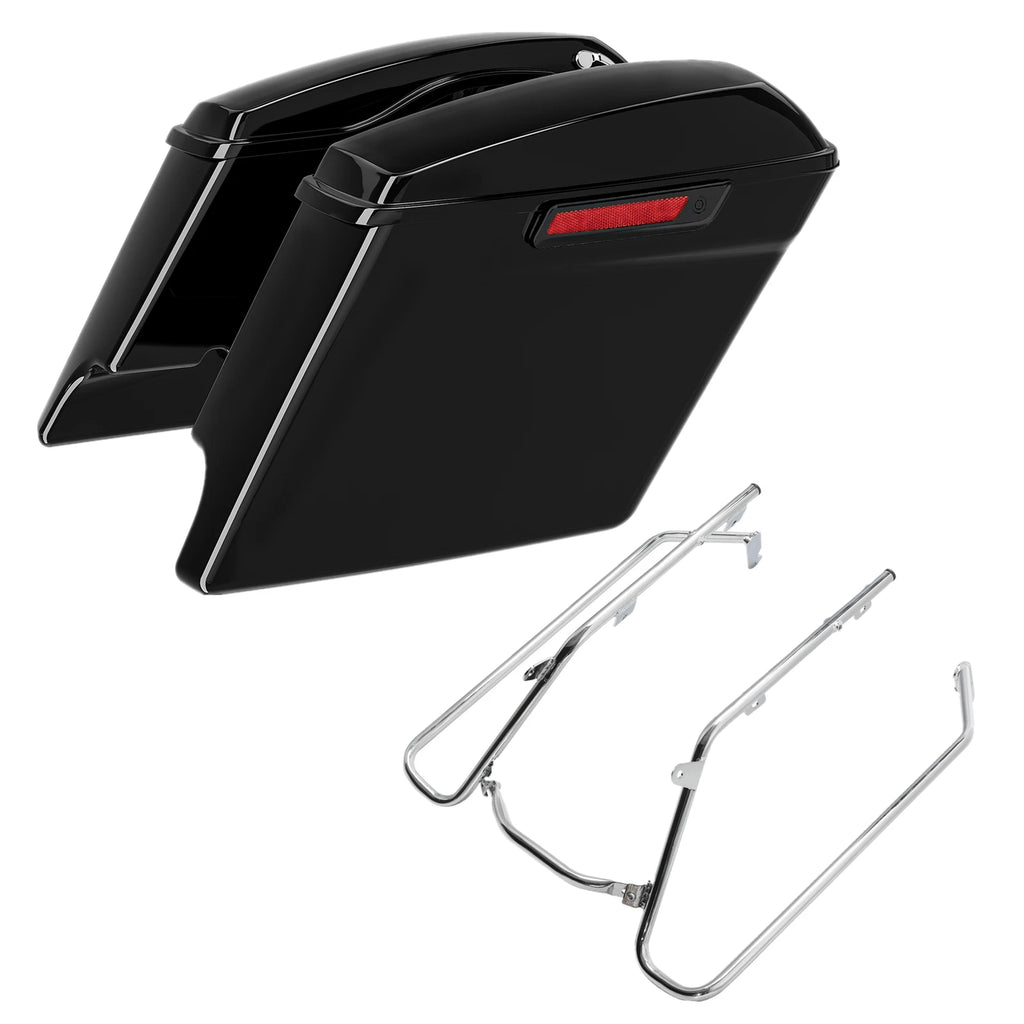Hard Saddlebags & Conversion Bracket for Harley Dyna Low Rider Fat Bob (2008–2017)