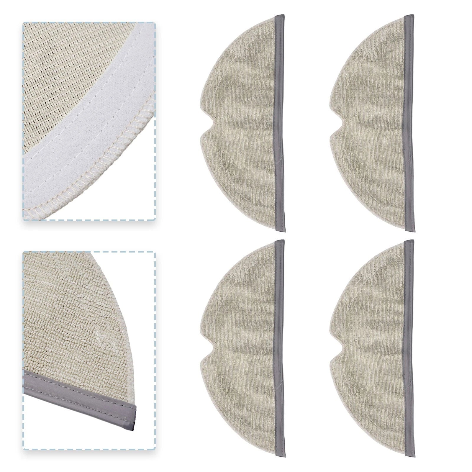 Replacement Micropads for Q8 MAX MAX Plus Robot Vacuum Cleaner (Set of 4)