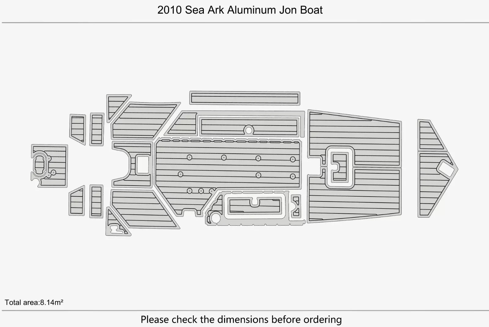 EVA Foam Teak Deck Flooring Mat for Sea Ark Aluminum Jon (2010)