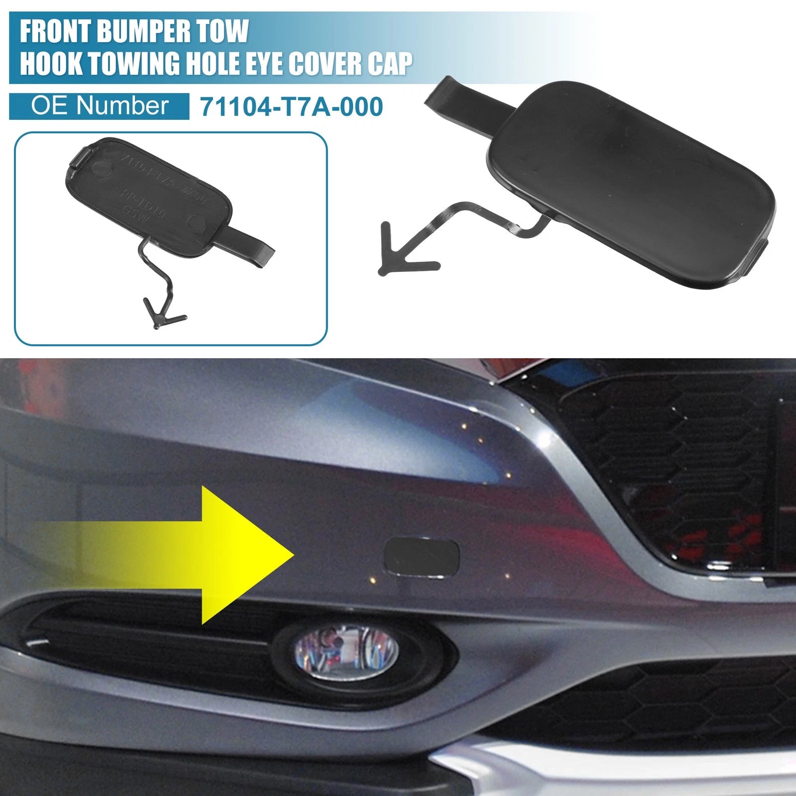 Front Tow Hook Cover Cap Right for Honda HRV (2016–2018)