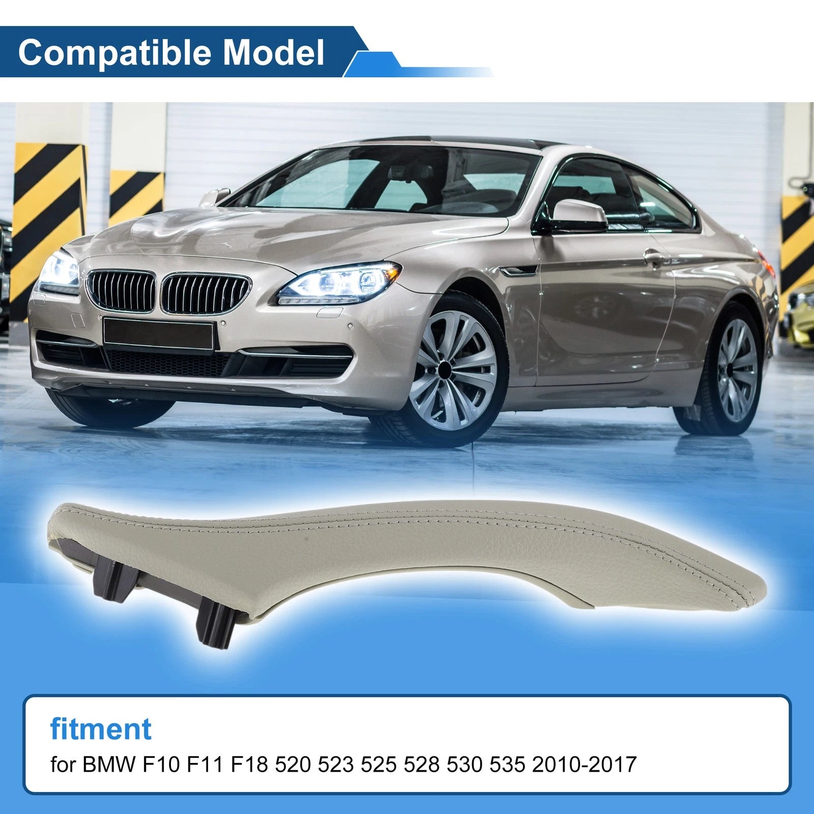 Inner Door Panel Handle Replacement for BMW F10 F11 F18 (2010–2017) Beige