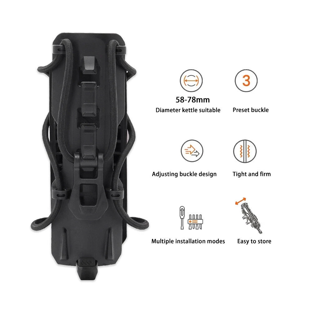 Adjustable Elastic Water Cup Bottle Holder for Motorcycle (Fits 25mm Crash Bar)