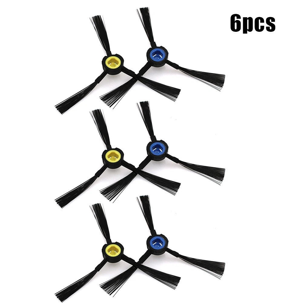 Side Brush Set for Robotic Vacuum Cleaner (Silicon, Black)