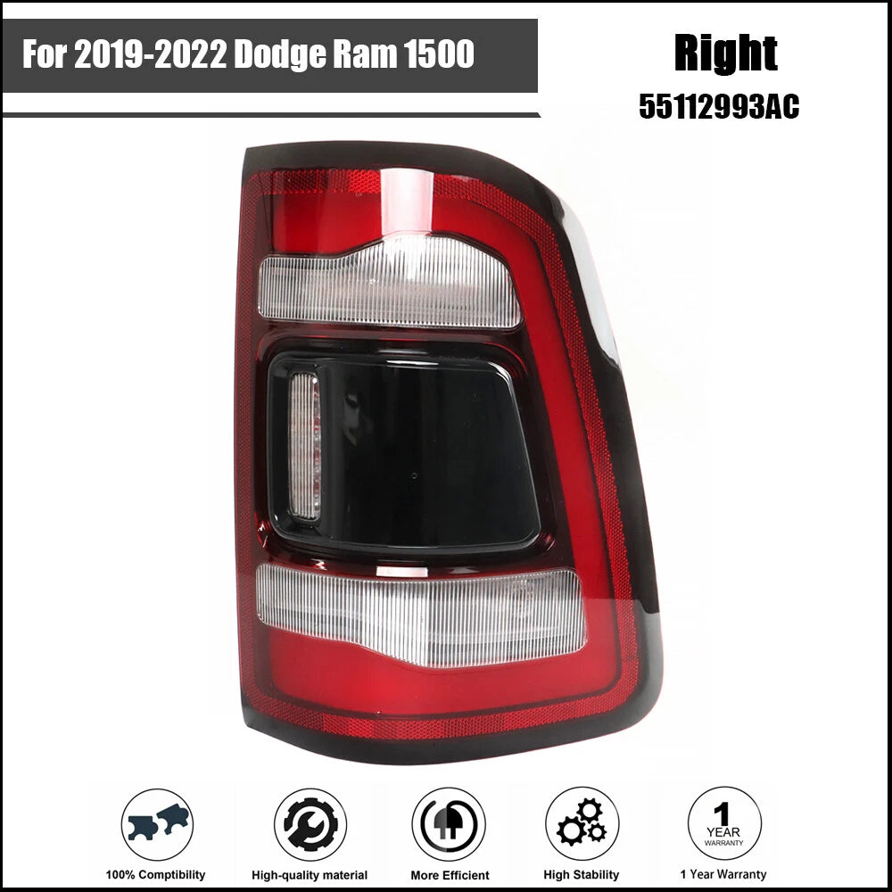 Tail Light Assembly for Dodge Ram 1500 (2019–2022) Right Passenger Rear LED