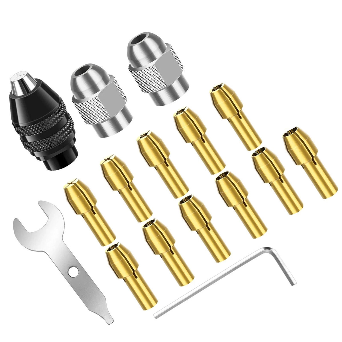 16PCS Drill Chuck Collet Set for Dremel
