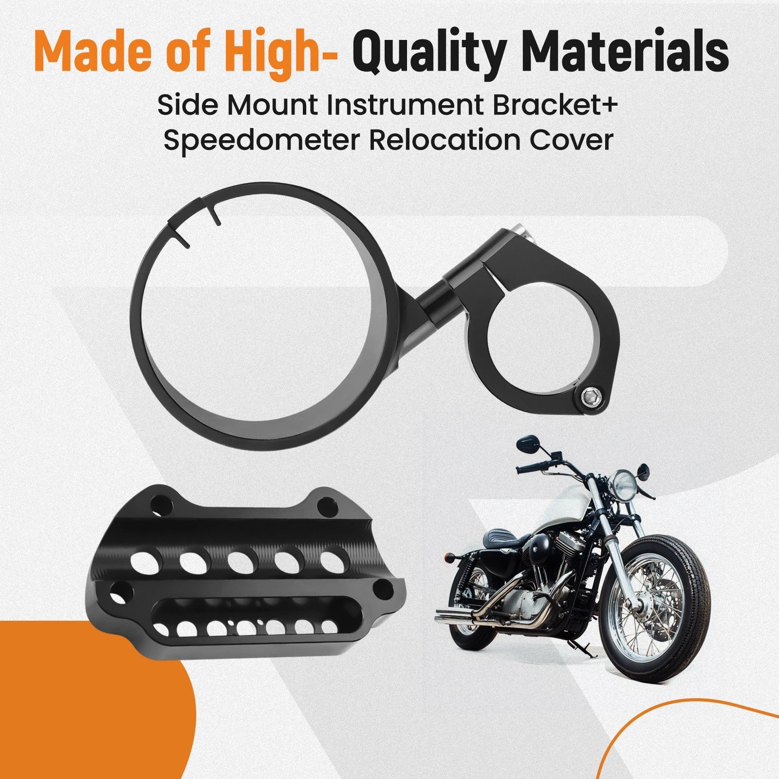 Side Mounted Bracket Speedometer Relocation Cover for Harley Sportster (1200/883)
