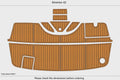 EVA Foam Faux Teak Deck Flooring Pads for Silverton 42
