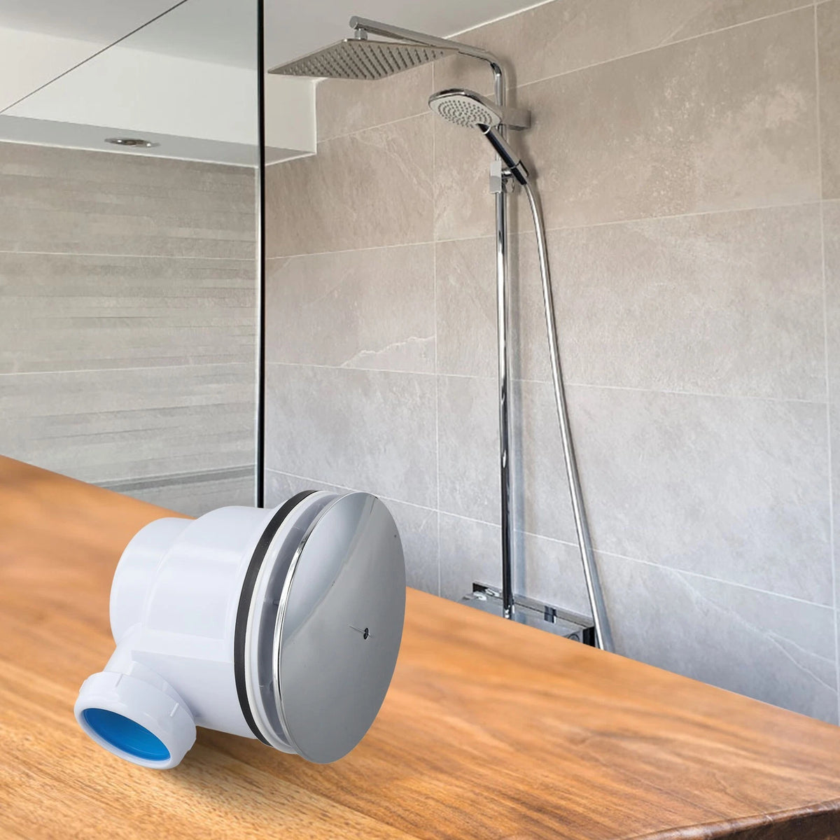 Elegant Chrome Shower Tray Waste Trap for Fast Drainage Needs