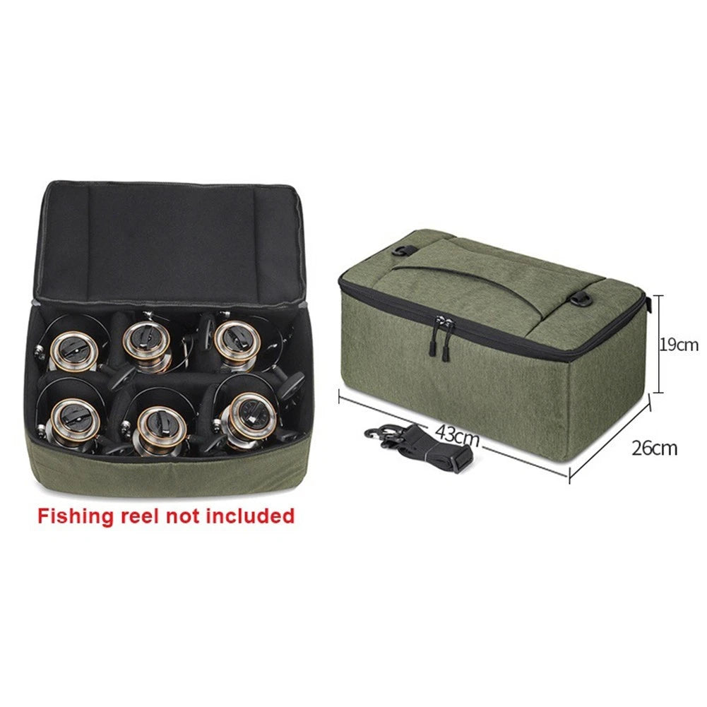 Fishing Reel Storage Bag with Nylon Material and Carry Handles