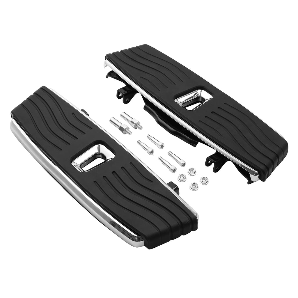 Chrome Driver Floorboards for Harley Touring (2014–2024)