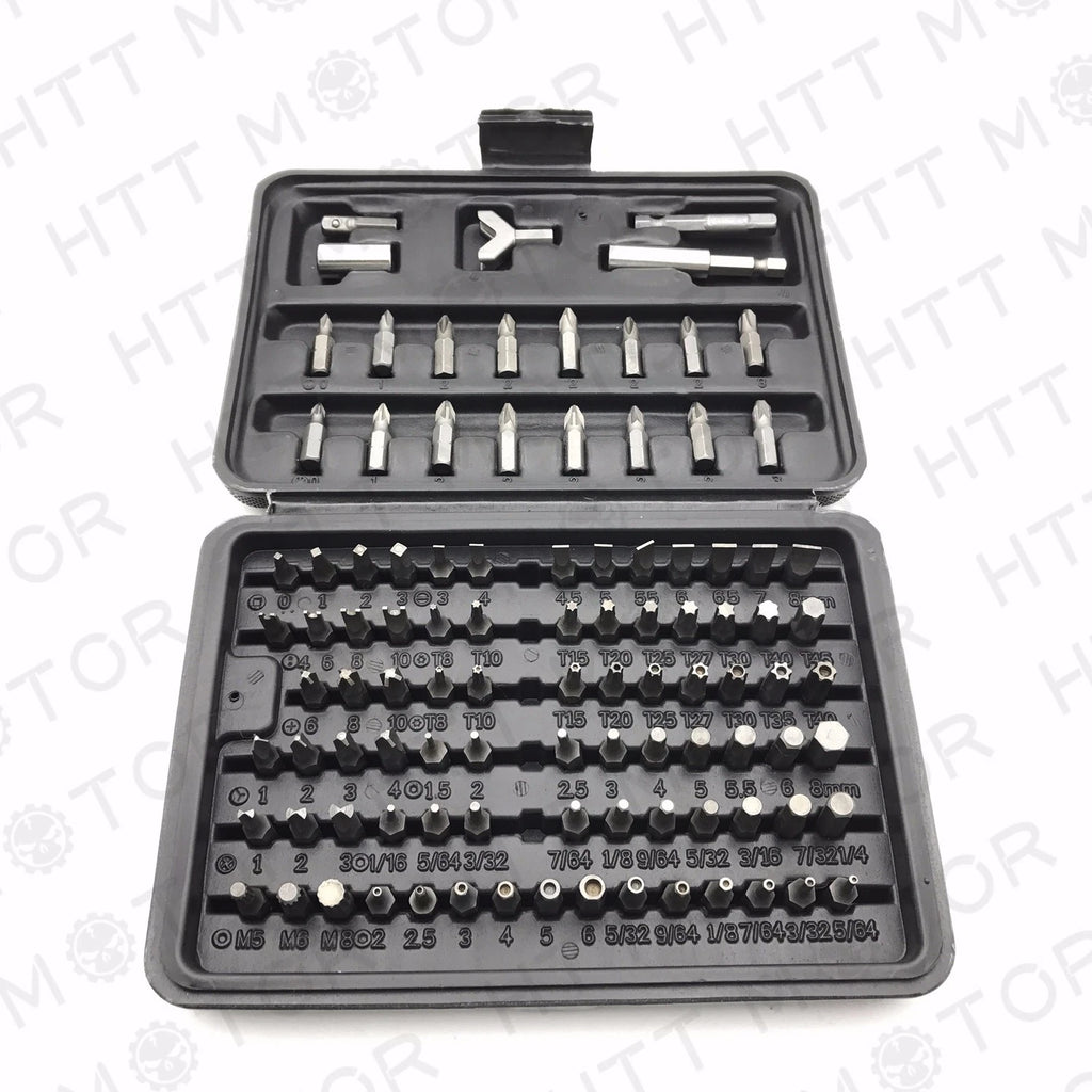 100 Piece Security Bit Set for Locksmiths - Torx Hex Key