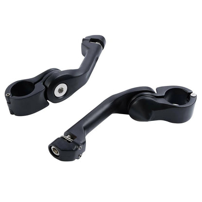 32mm Matte Black Adjustable Footpeg Mount for Harley