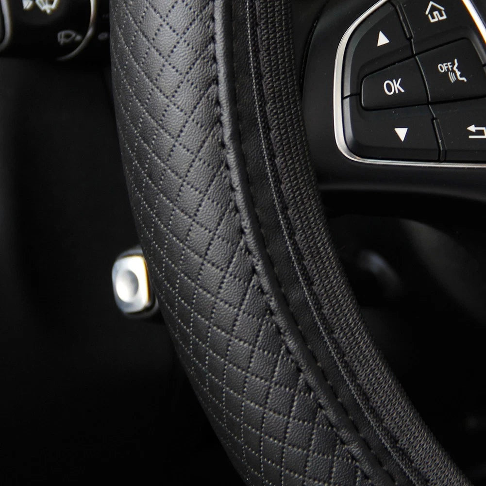 Steering Wheel Cover for - Breathable PU Leather