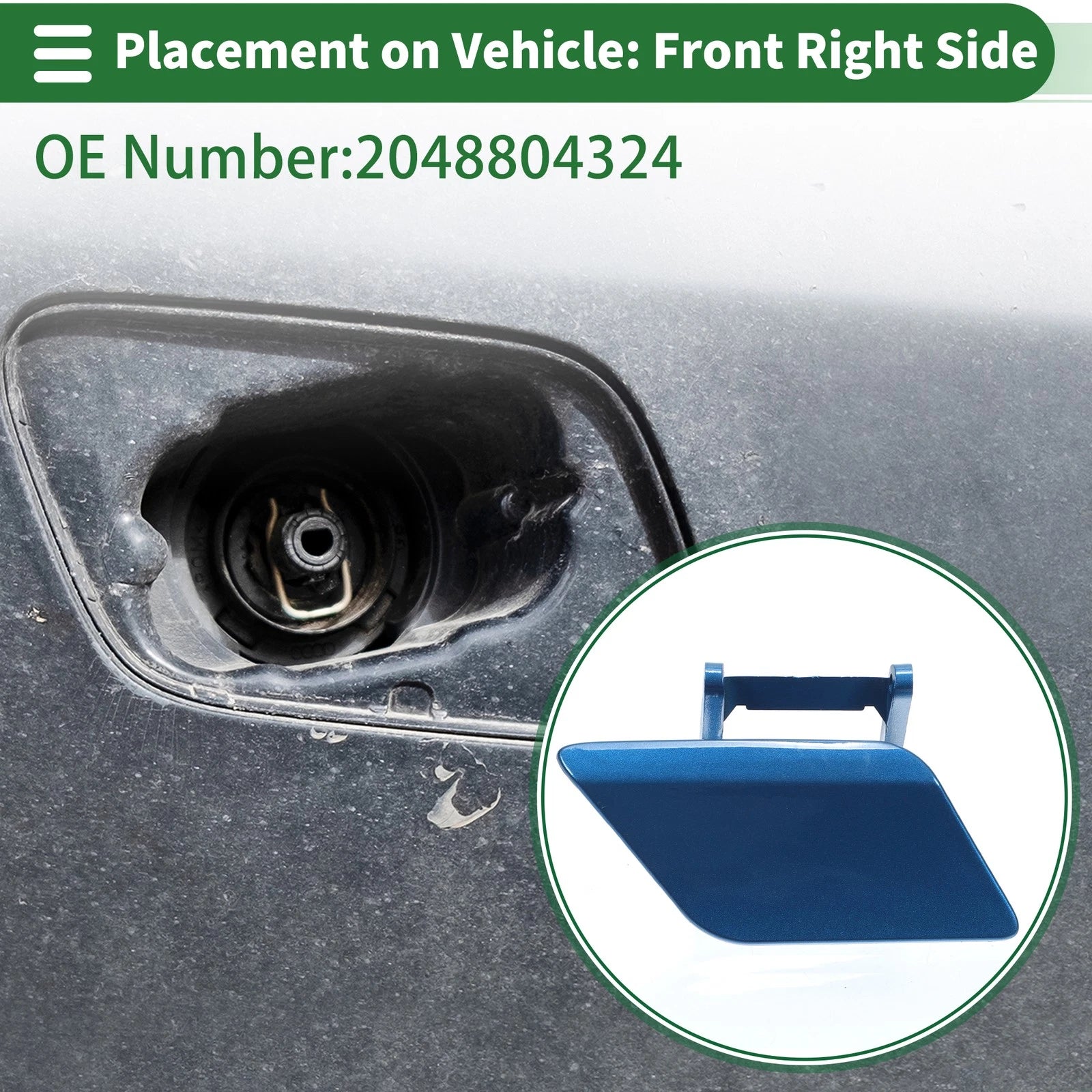 Headlight Washer Nozzle Cover Cap Front Right for Mercedes-Benz Blue (2014–2018)