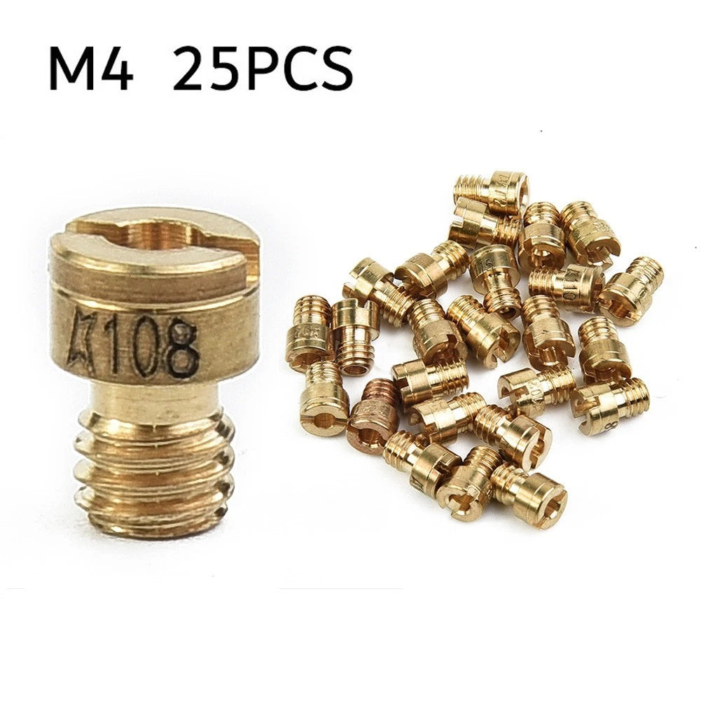 Carburetor Main Jet Set Nozzle Kit for 4-Stroke Scooters (25 pcs)