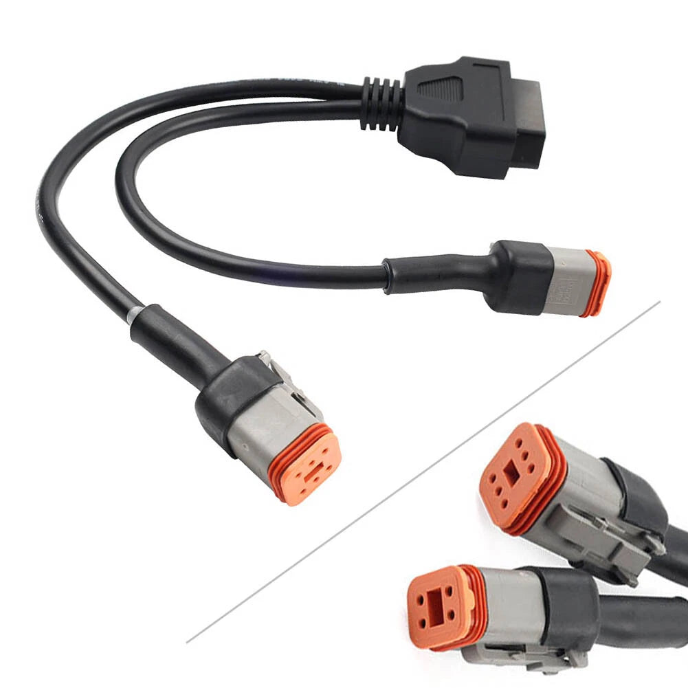 2X 6 Pin 4 Pin to OBD2 Adapter Cable for Harley (Diagnostic Scanner)