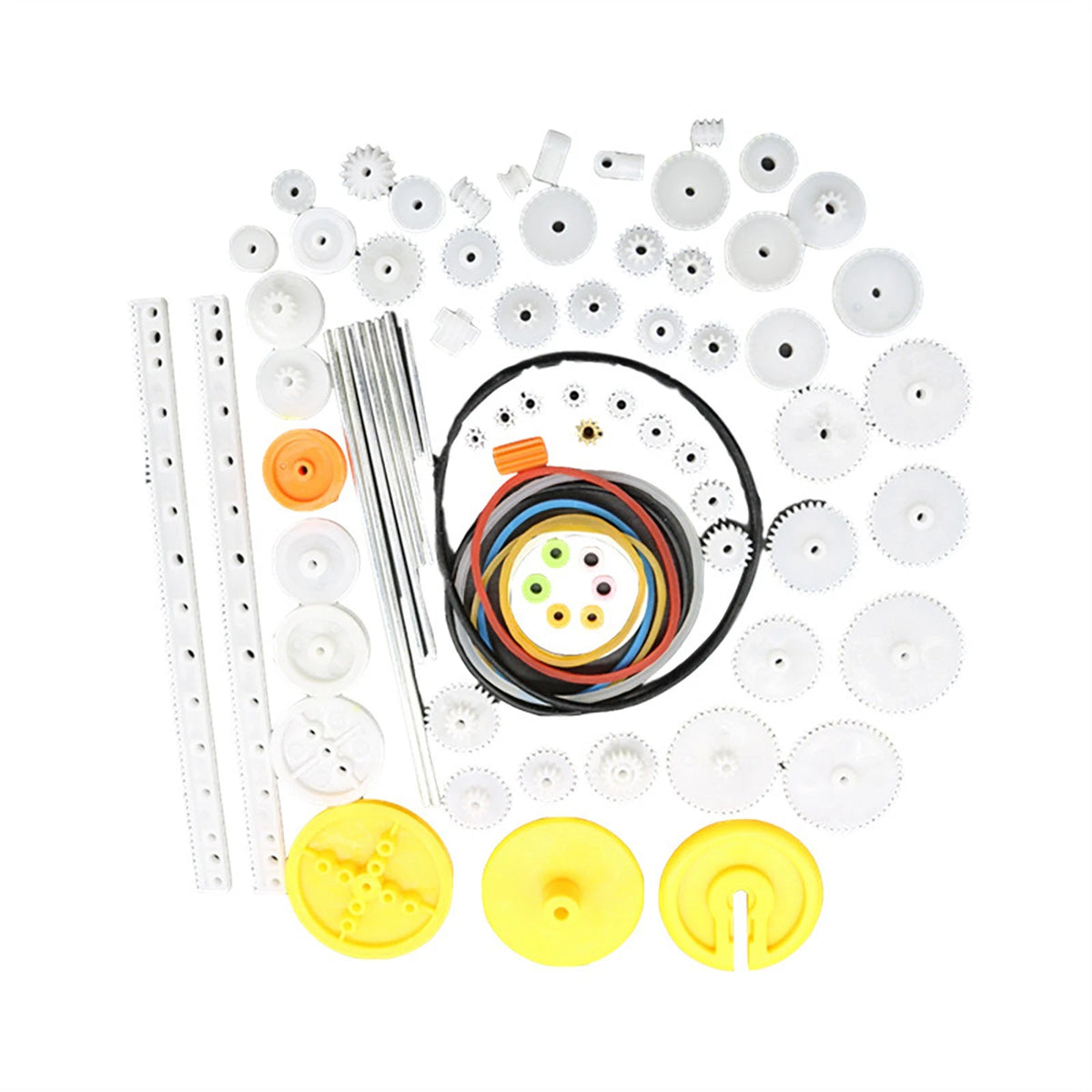 82PCS Plastic Gear Set for Toy Motor Car Robot Model Kit