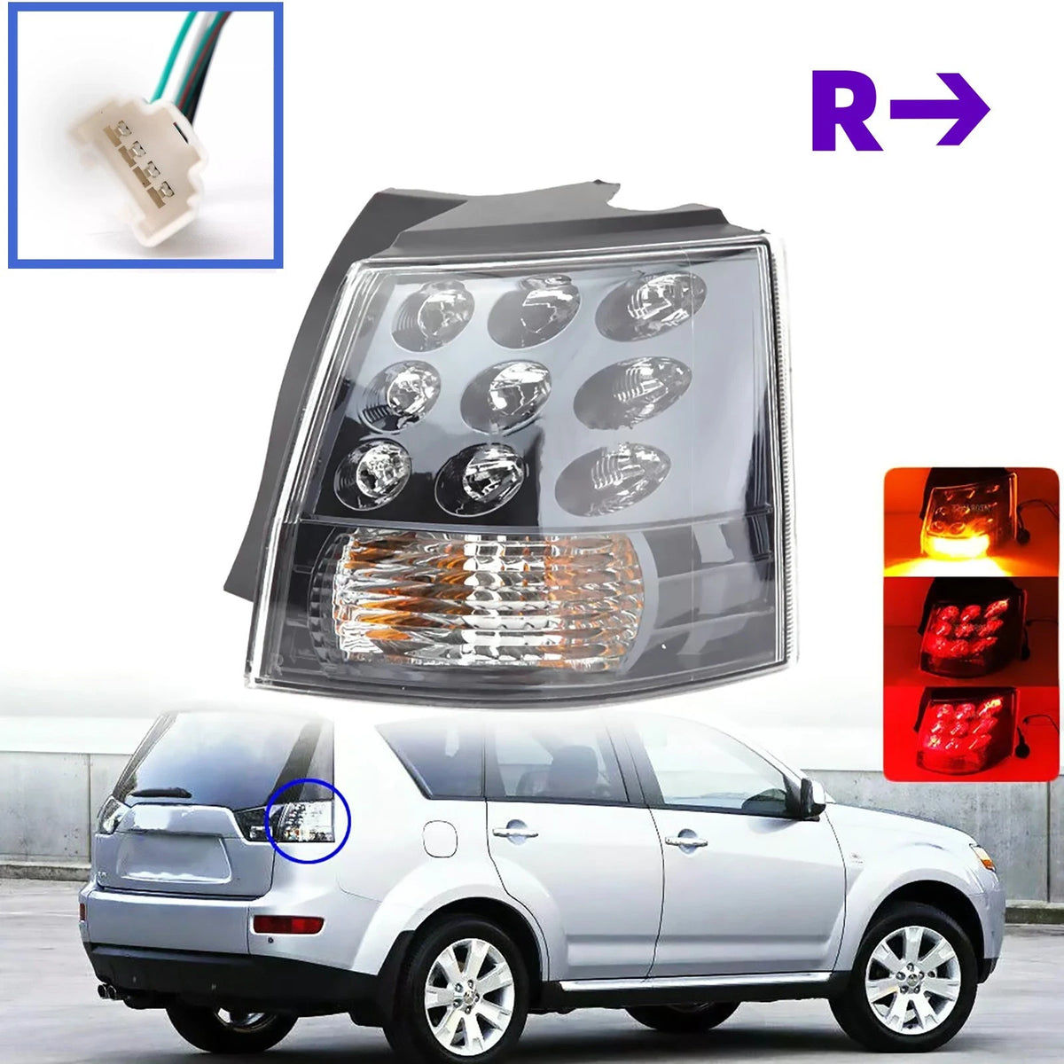 Right Side Outer Tail Light for Mitsubishi Outlander EX (2007–2013)