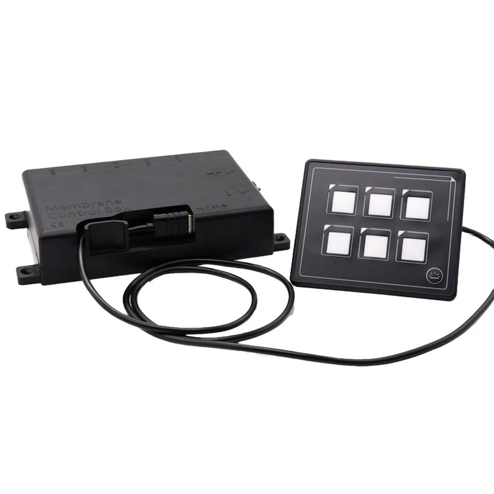 6 Gang LED Switch Panel with Control Box for Vehicle Applications