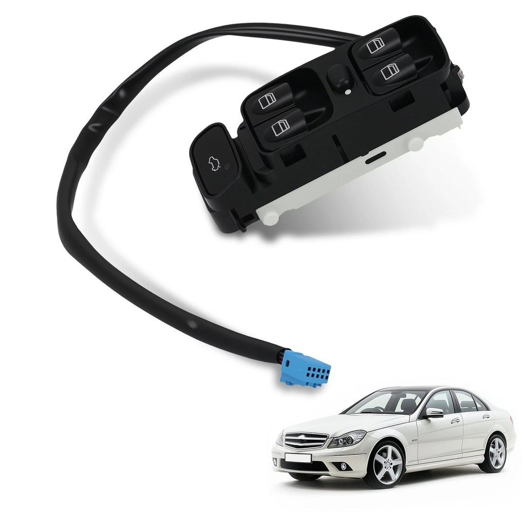 Power Master Window Switch for Mercedes C230 C350 (2003–2007) 2038200110 Black