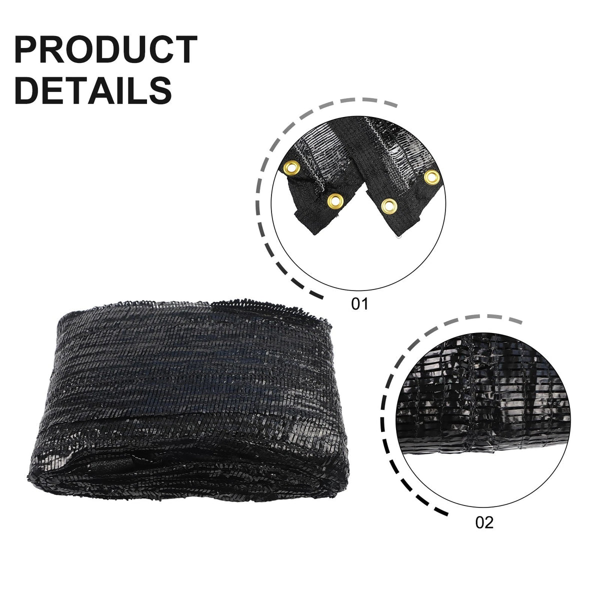 Breathable Sunshade Net for RV Parking and Courtyard Outdoor Heat Control