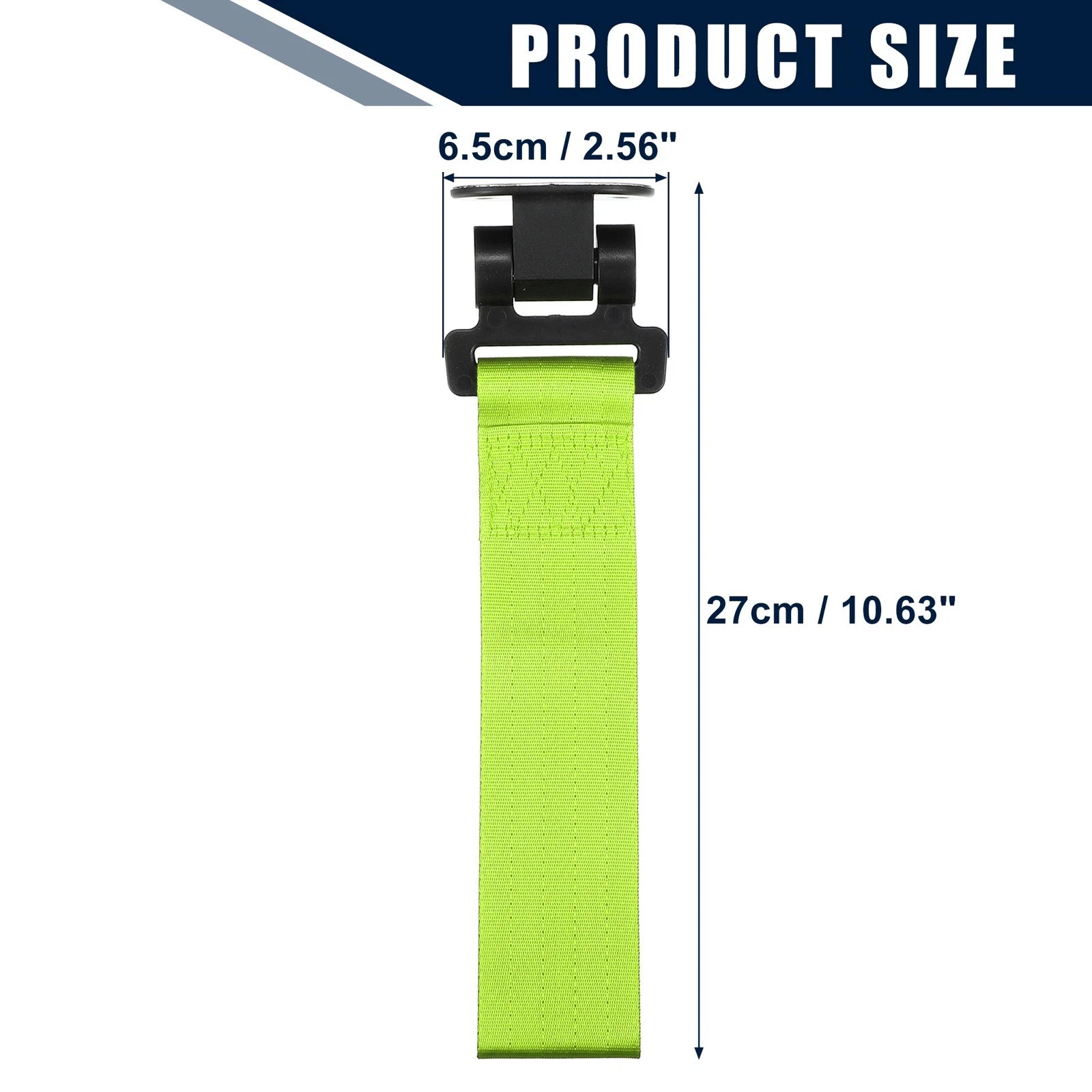 Tow Hook Strap for Car (27x6.5cm) - Green