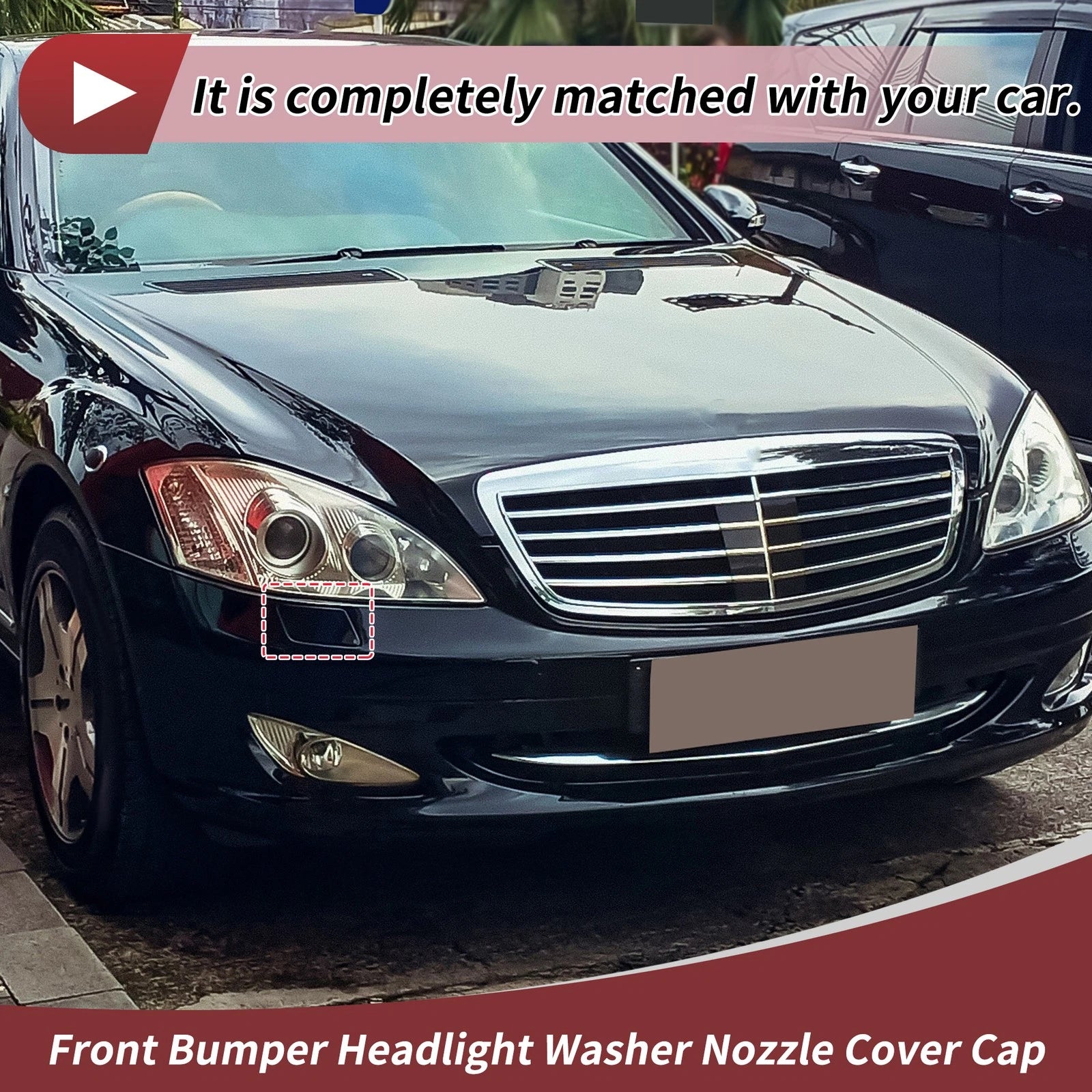 Front Right Headlight Washer Nozzle Cover Cap for Mercedes-Benz W221 (2006–2013)