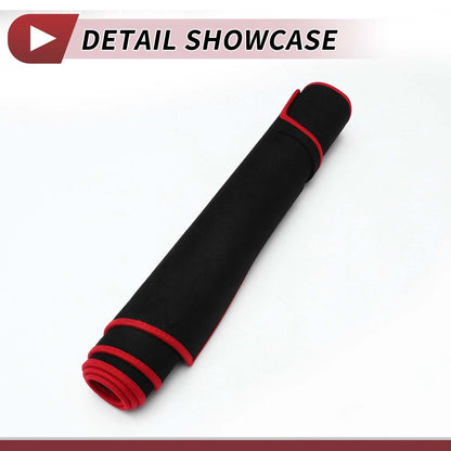Dashboard Cover Mat for Toyota Yaris (2020–2024) - Sun Protector Pad Black Red