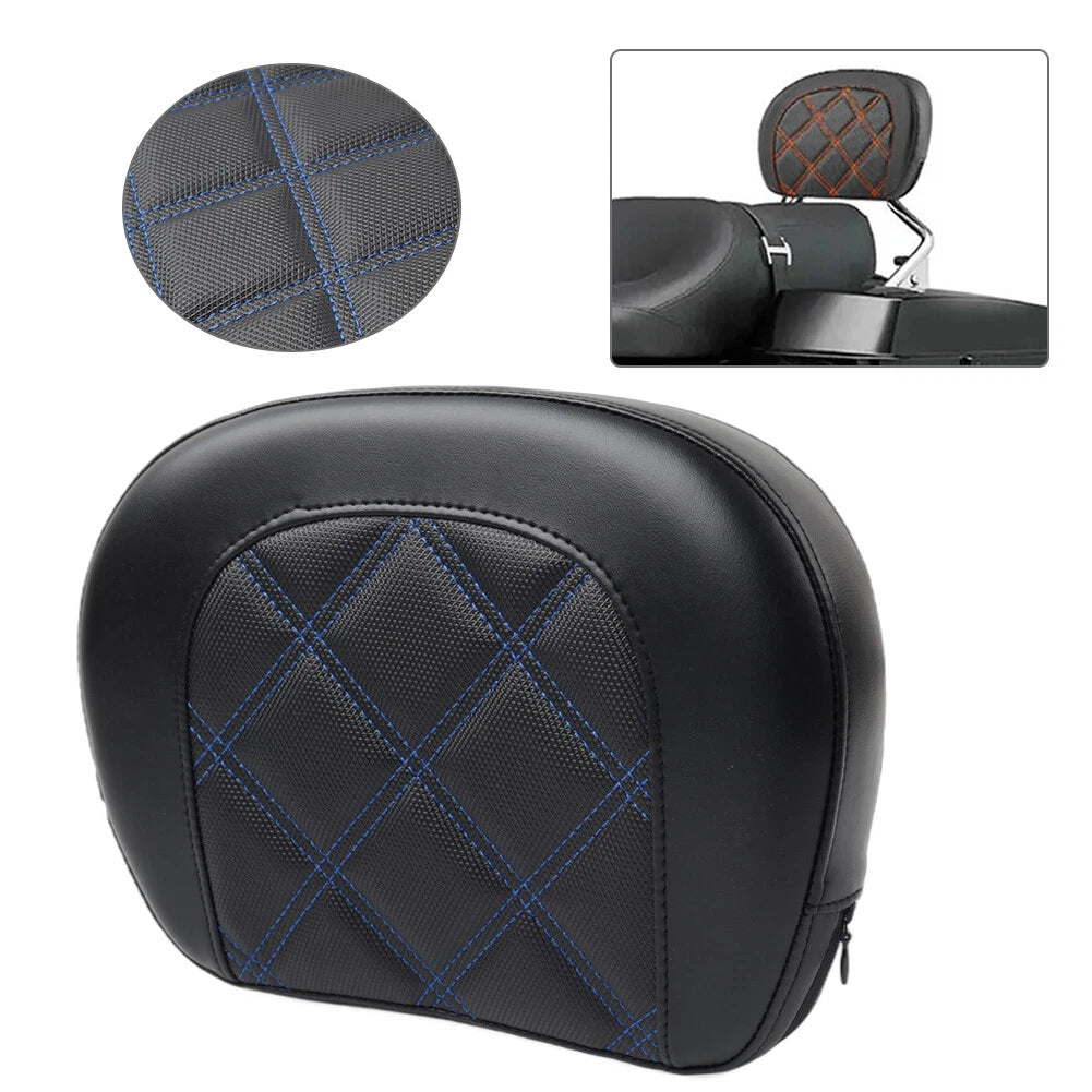 Passenger Bar Backrest Pad for Harley Electra Glide (2014–2023) - Blue Stitching