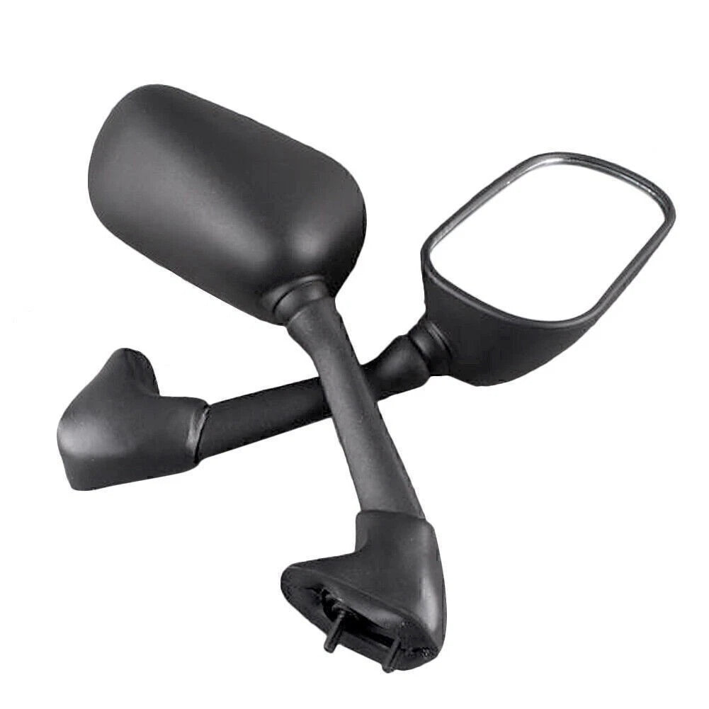 Set of 2 Oval Matte Casing Rear View Mirrors for Yamaha YZF R6 (2001–2003)