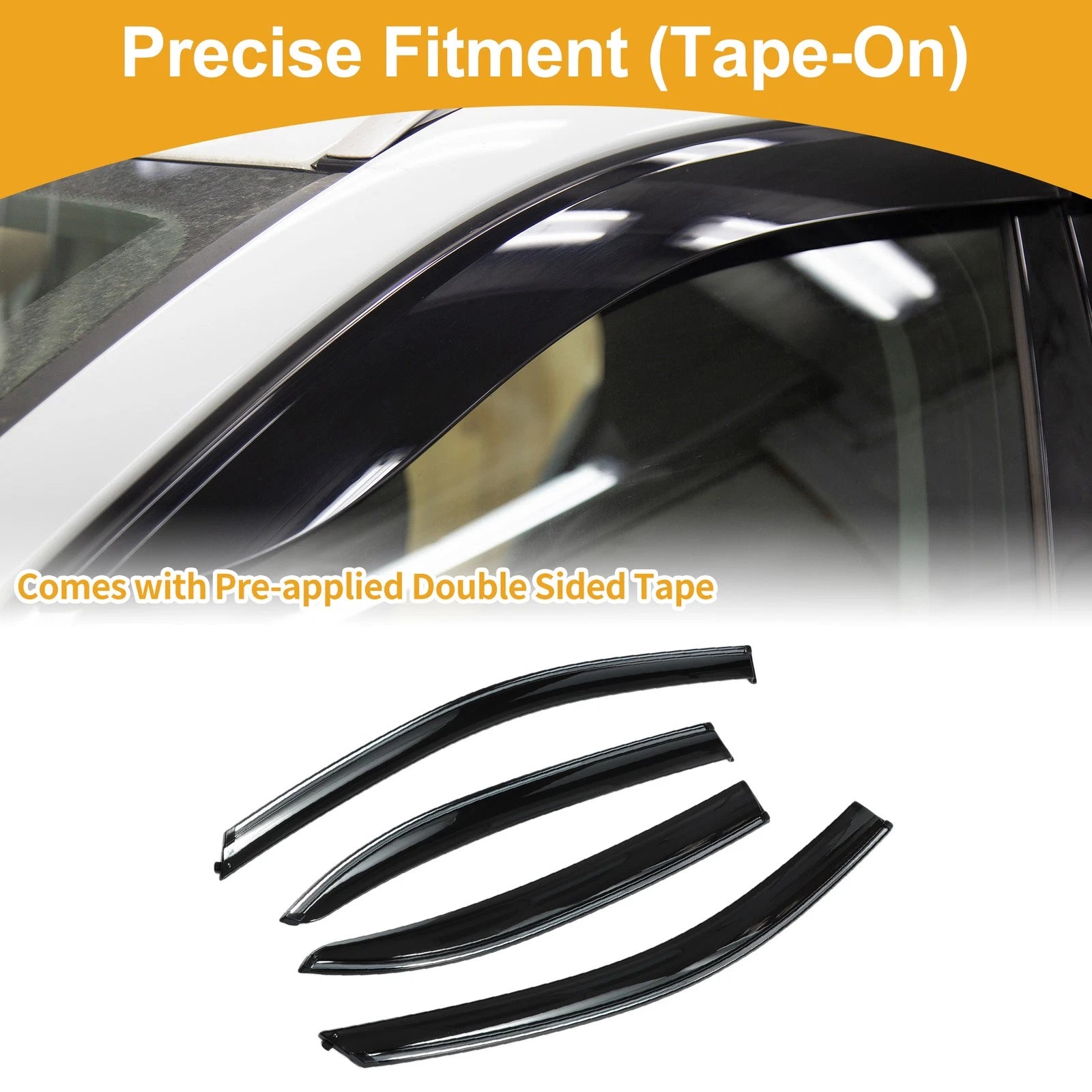 Window Deflectors Side Window Vent Visors 1 Set for Volkswagen Jetta (2011–2018)