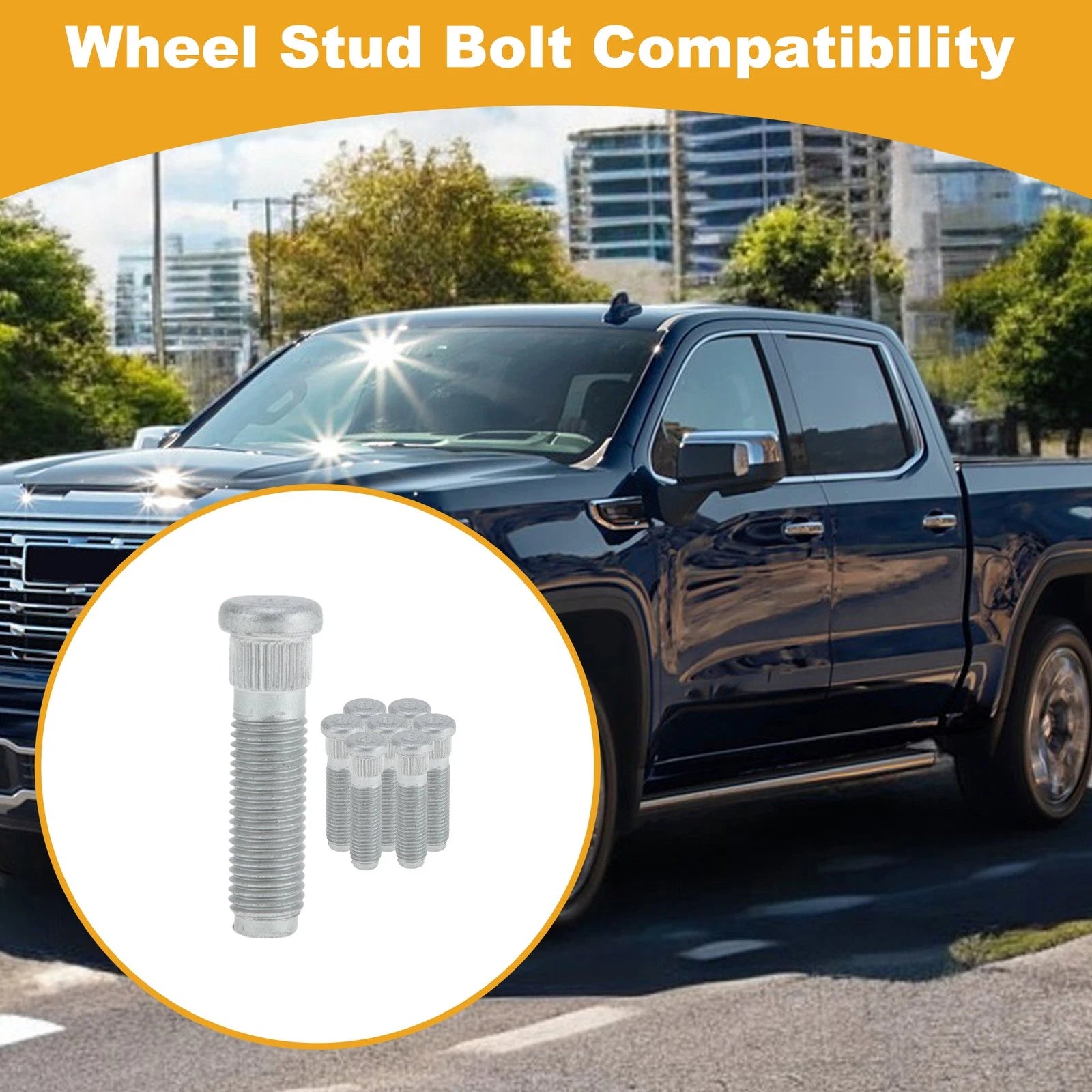 Wheel Lug Stud M12x1.5 Replacement for Chevrolet Spark 2011 (8 Pcs)