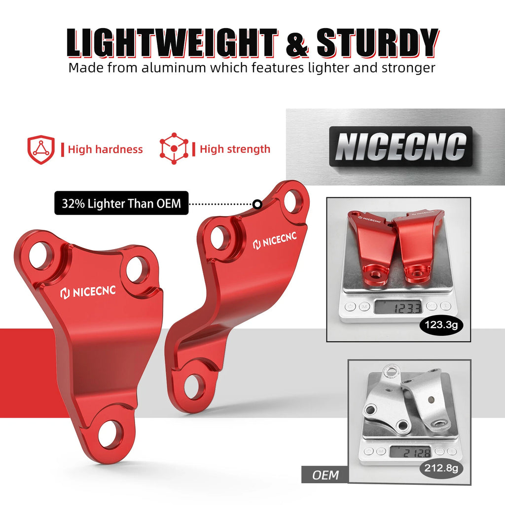 Upper Stay Mount Brackets for Honda TRX450ER (2006–2014) - Red