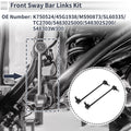 2X Front Stabilizer Link Bushingless for Hyundai Tucson (2010–2013) K750524 Black