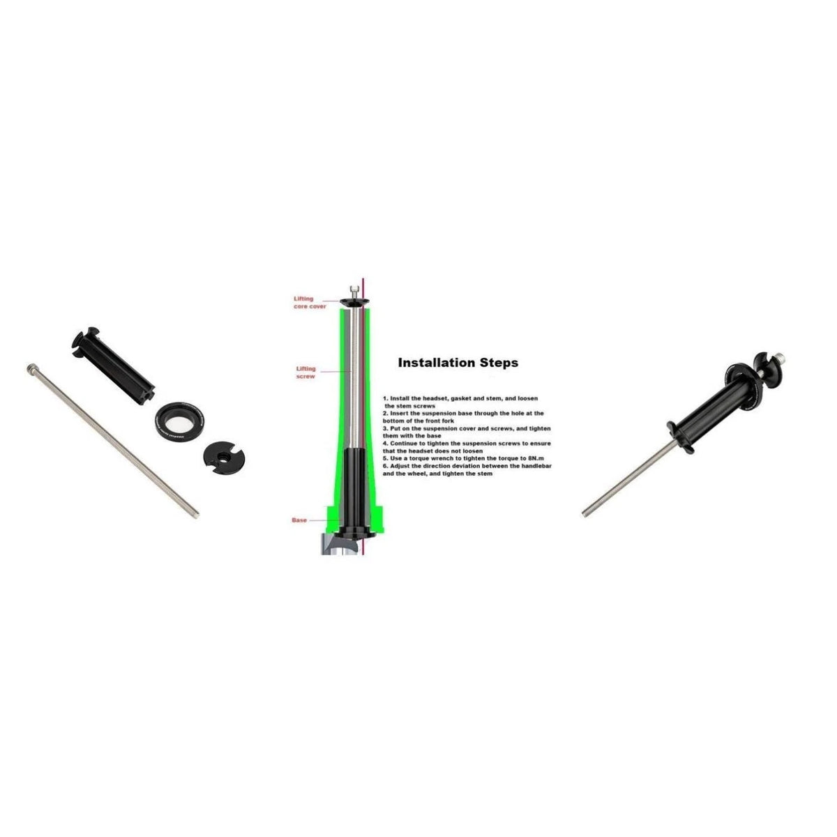 Downhill Headset Steerer Tube Stabilizer for Downhill Cycling