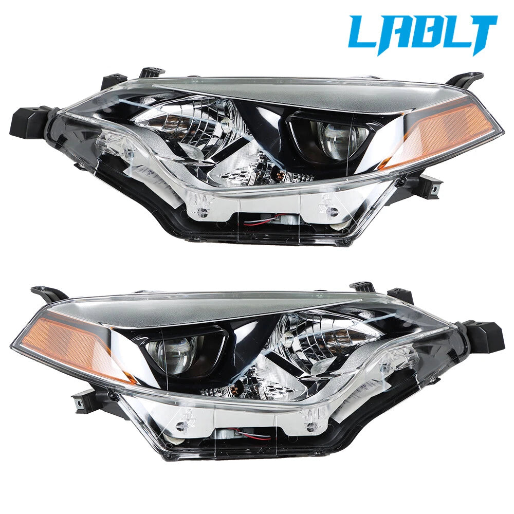 Set of 2 Halogen Headlights for Toyota Corolla (2014–2016)