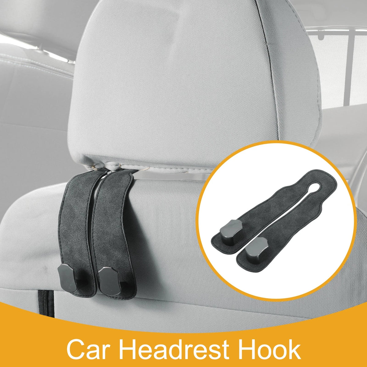 1 Pcs Universal Car Seat Headrest Hook for Purses and Bags (7.48"x3.27")