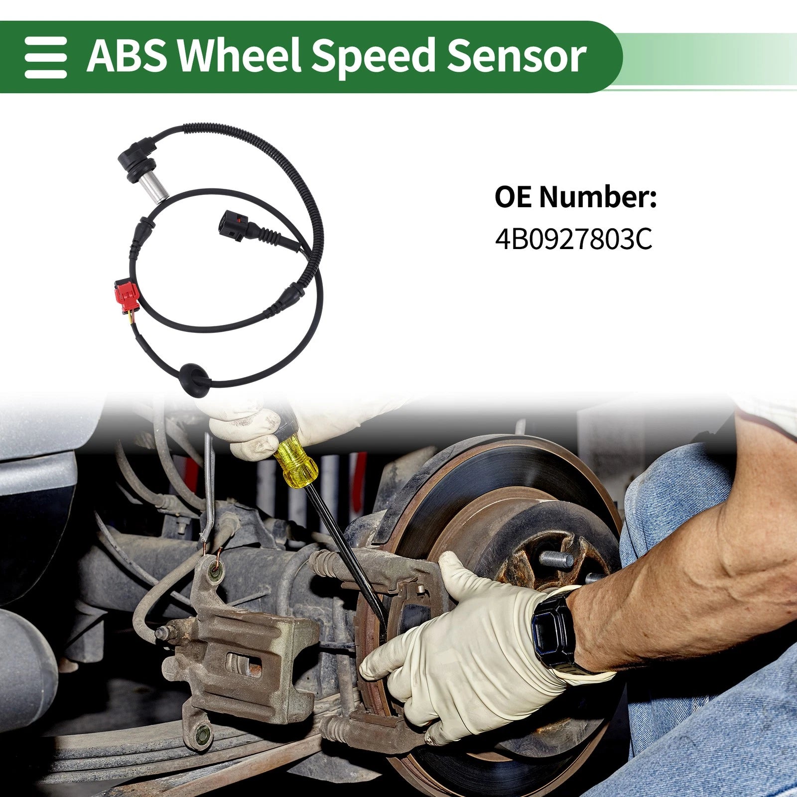 ABS Wheel Speed Sensor No. 4B0927803C for VW Passat (2000–2005)
