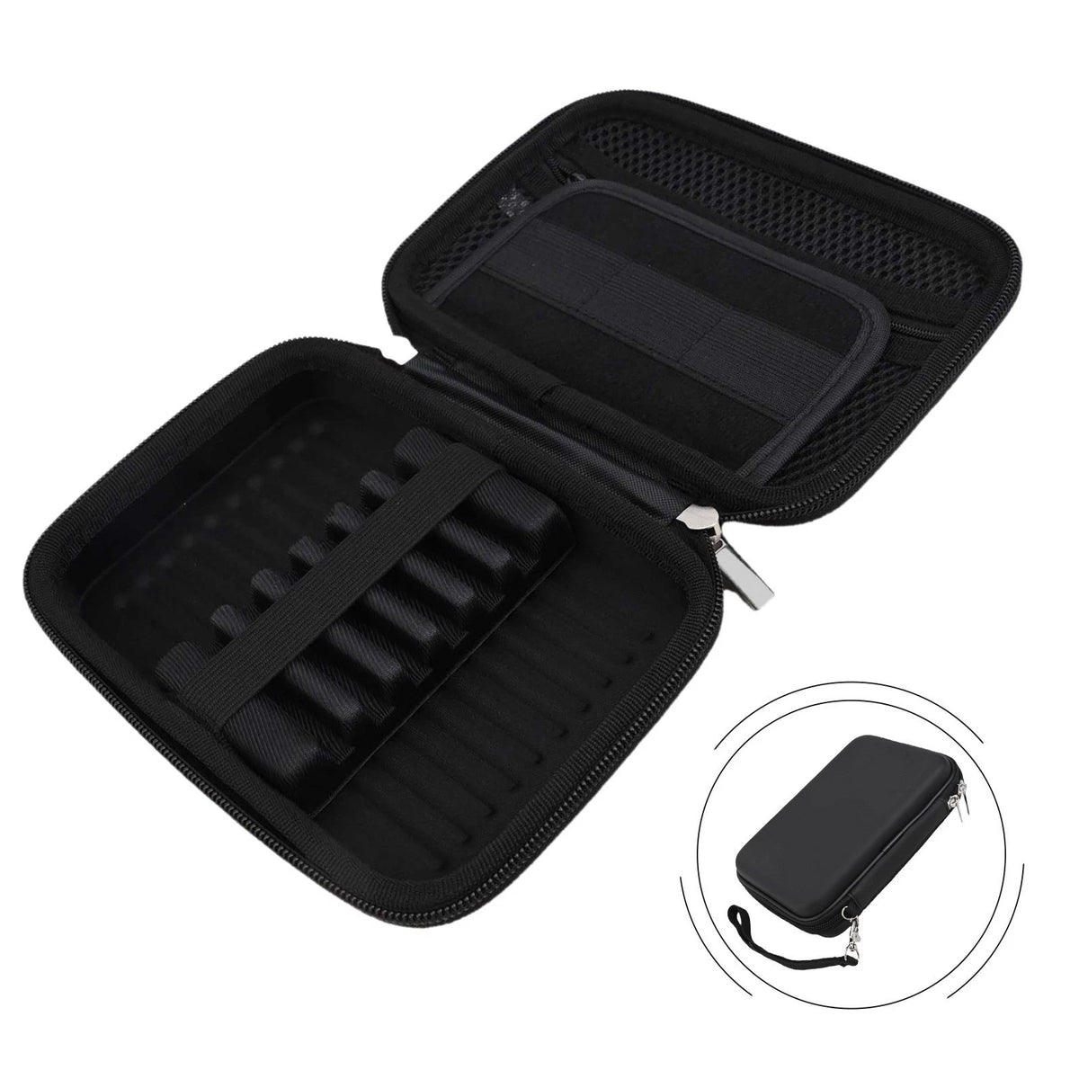 Carrying Cases Tip Holder for Hard EVA Support Base with Mesh Pockets
